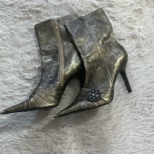 Steve Madden Antique Gold Boots Sz 11